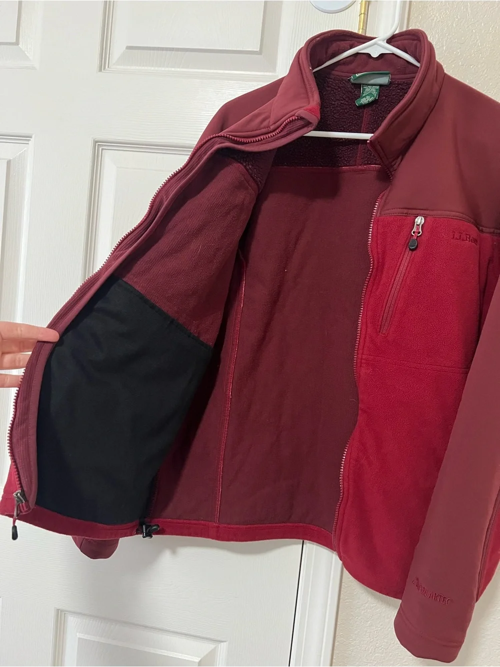 L.L.Bean Polartec Thinsulate Flex Fleece Jacket Men’s Large Burgundy 270353